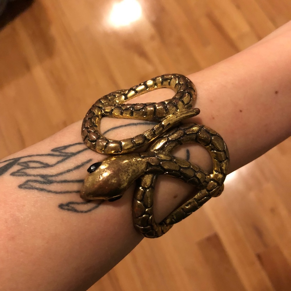 MOVING SALE!! Gold brass snake bracelet